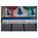 Set of 2 Stainless Steel Wine Tumbler with Removable Stem