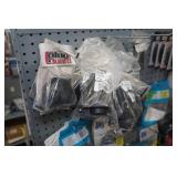 Assorted RV/Trailer Accessories -Plug Guards, Mirror Straps, Wheel Lubricator Discs