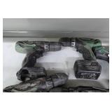 Assorted Hitachi Cordless Tools with Multiple Batteries and Chargers