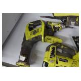 Assorted Ryobi Cordless Tools with Multiple Chargers