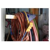 Assorted Extension Cords and Air Hose