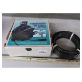 Retractable TV Cable with Extra Coaxial Cable