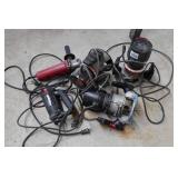 Assorted Routers and Grinder
