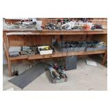 Work Bench with Contents - Files, Power Tools, Ridgid Wrenches