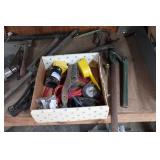 Work Bench with Contents - Files, Power Tools, Ridgid Wrenches
