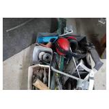 Work Bench with Contents - Files, Power Tools, Ridgid Wrenches