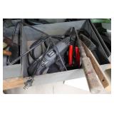 Work Bench with Contents - Files, Power Tools, Ridgid Wrenches