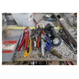 Work Bench with Contents - Files, Power Tools, Ridgid Wrenches