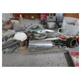 Work Bench with Contents - Files, Power Tools, Ridgid Wrenches