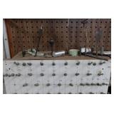 Contents of Pegboard - Bits, Wrenches, Saws, Drivers