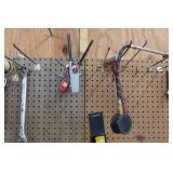 Contents of Pegboard - Bits, Wrenches, Saws, Drivers