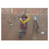 Contents of Pegboard - Bits, Wrenches, Saws, Drivers