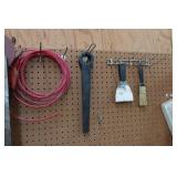 Contents of Pegboard - Bits, Wrenches, Saws, Drivers