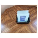 Glass Photo Coasters Set with Holder