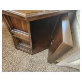 Vintage Hexagonal Wooden End Table