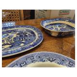 Vintage Willow Pattern China Set