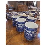 Vintage Willow Pattern China Set