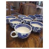 Vintage Willow Pattern China Set
