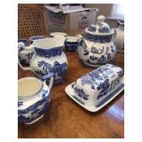 Vintage Willow Pattern China Set