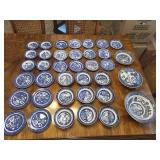 Vintage Willow Pattern China Set