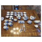 Vintage Willow Pattern China Set