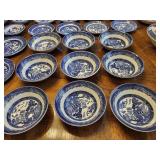 Vintage Willow Pattern China Set