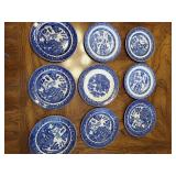 Vintage Willow Pattern China Set