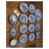 Vintage Willow Pattern China Set