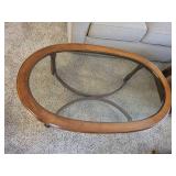 Elegant Oval Glass Coffee Table