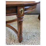 Elegant Oval Glass Coffee Table