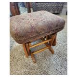 Wooden Glider Chair with Ottoman