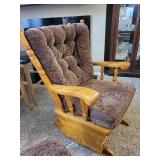 Wooden Glider Chair with Ottoman