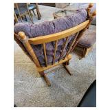 Wooden Glider Chair with Ottoman