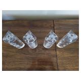 Set of 4 Crystal Candle Holders
