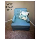 Blue Upholstered Accent Chair