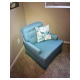 Blue Upholstered Accent Chair