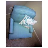 Blue Upholstered Accent Chair