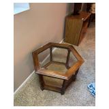 Hexagonal Wooden Side Table