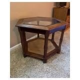 Hexagonal Wooden Side Table