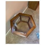 Hexagonal Wooden Side Table