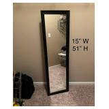 Modern Black Framed Full-Length Mirror