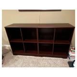 Pair of Dark Wood Cubby Shelf Unit