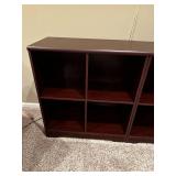 Pair of Dark Wood Cubby Shelf Unit