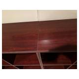Pair of Dark Wood Cubby Shelf Unit