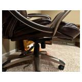 Brown Leather Executive Office Chair