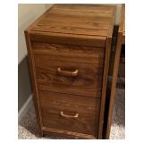 Classic Wooden Desk and Cabinet Set