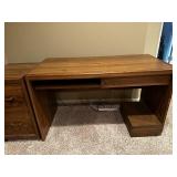 Classic Wooden Desk and Cabinet Set