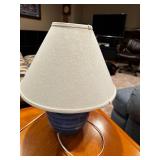 Elegant Blue Glass Table Lamp