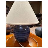 Elegant Blue Glass Table Lamp
