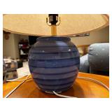 Elegant Blue Glass Table Lamp